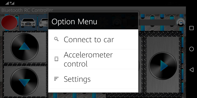 Selecting Arduino Bluetooth Car from App