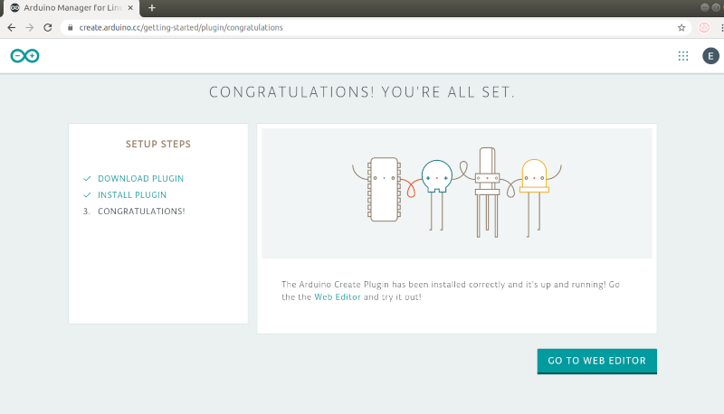 Arduino Plugin Installation Complete
