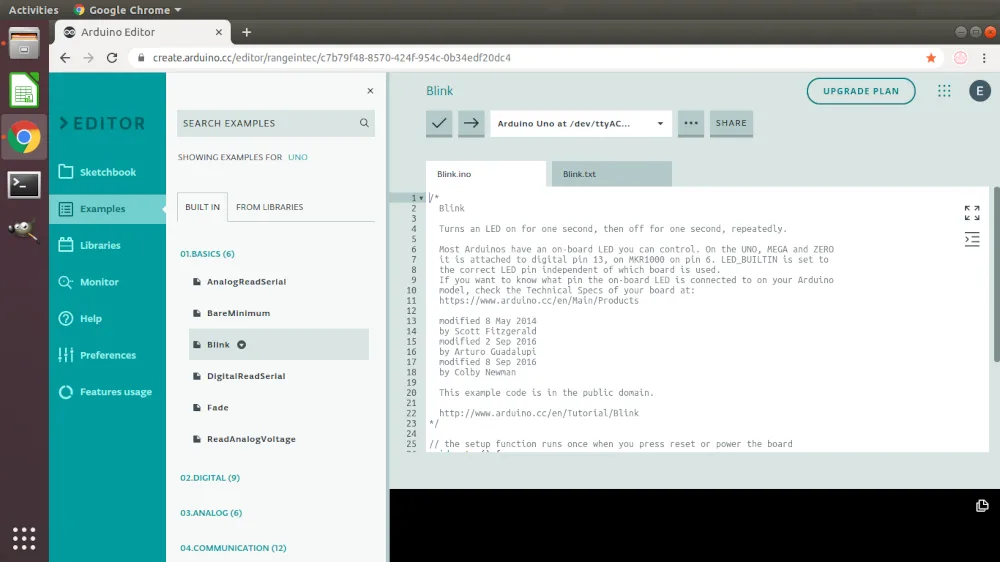 Write & upload the code