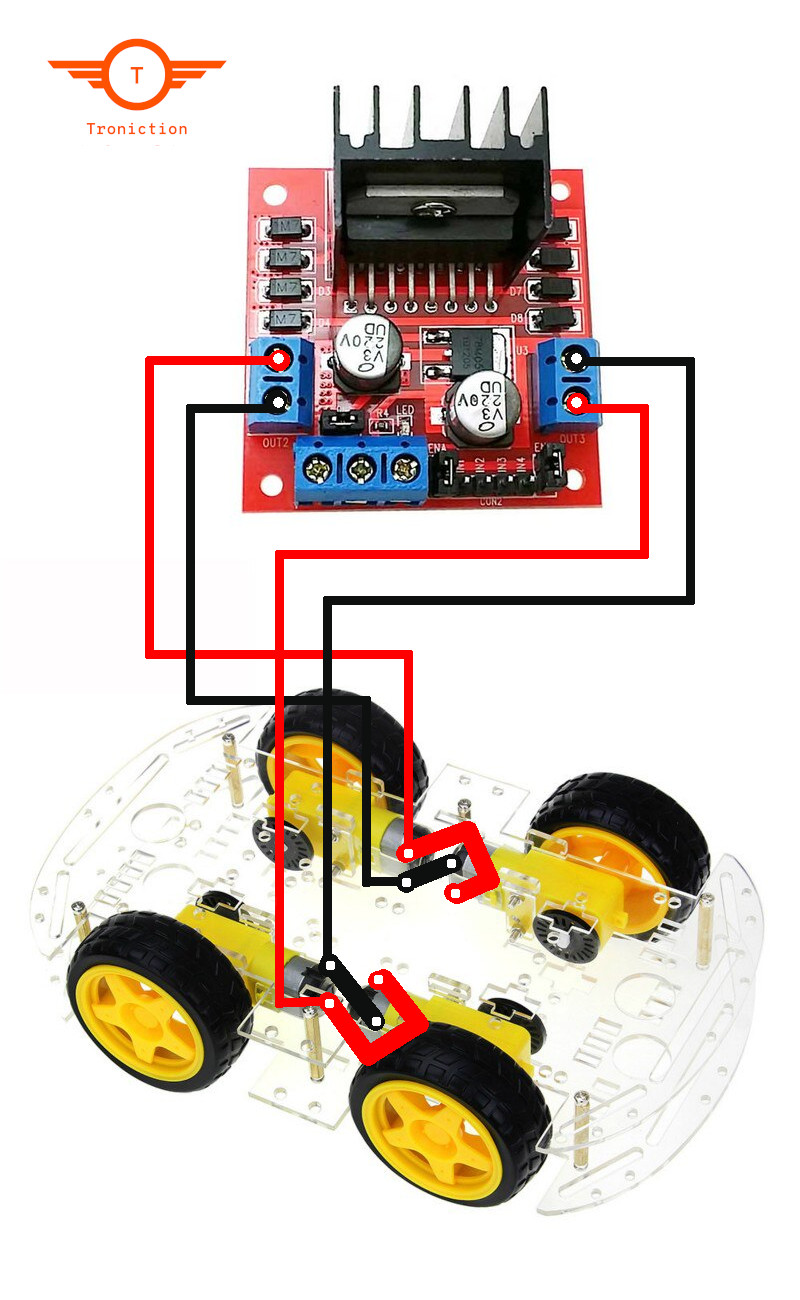 Wiring Gear Motors to Motor Driver L298N