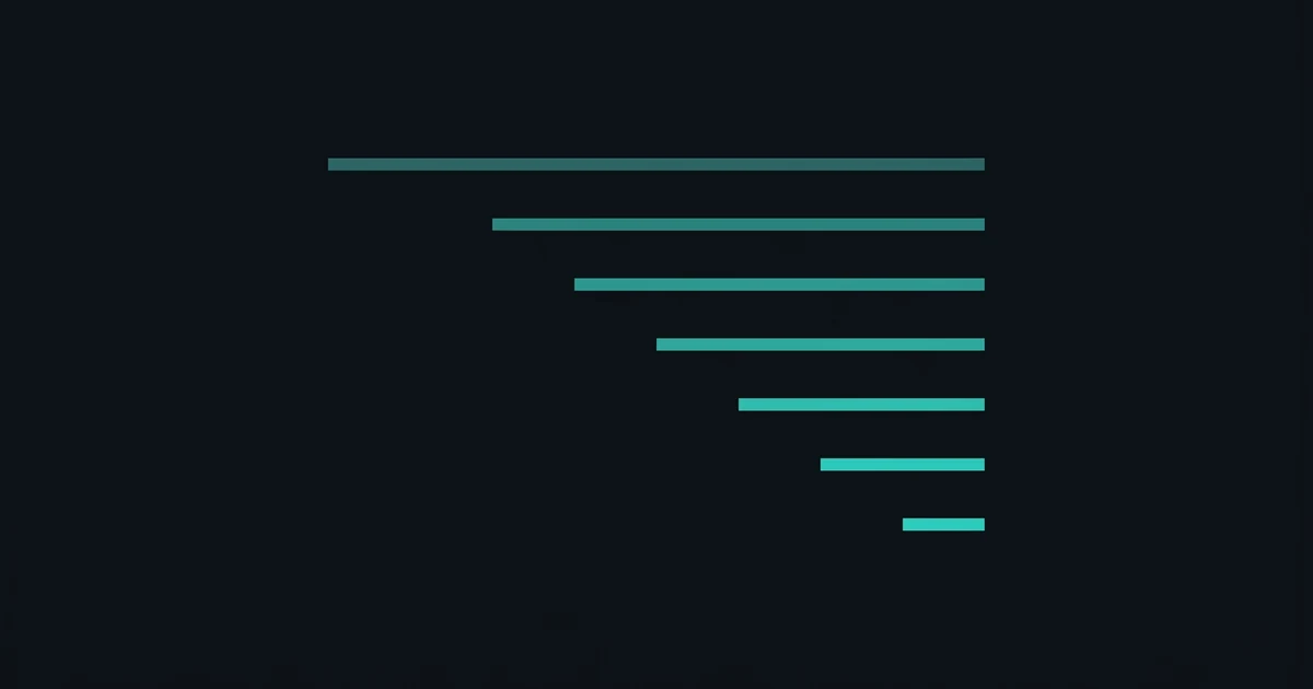 A descending ladder of line segments, each exactly half the length of the one above it