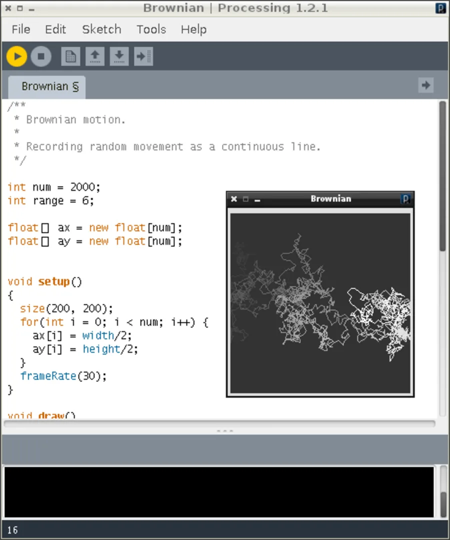 Processing 1.2.1 IDE screenshot